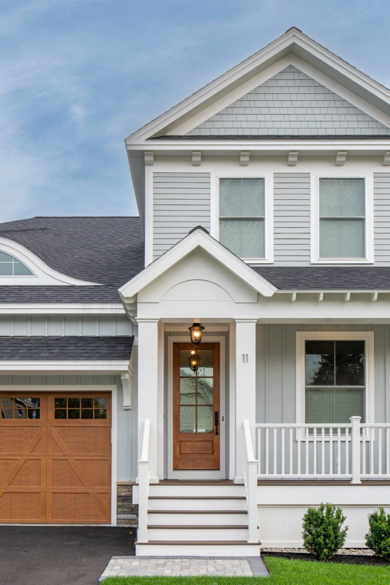Modern exterior with new siding